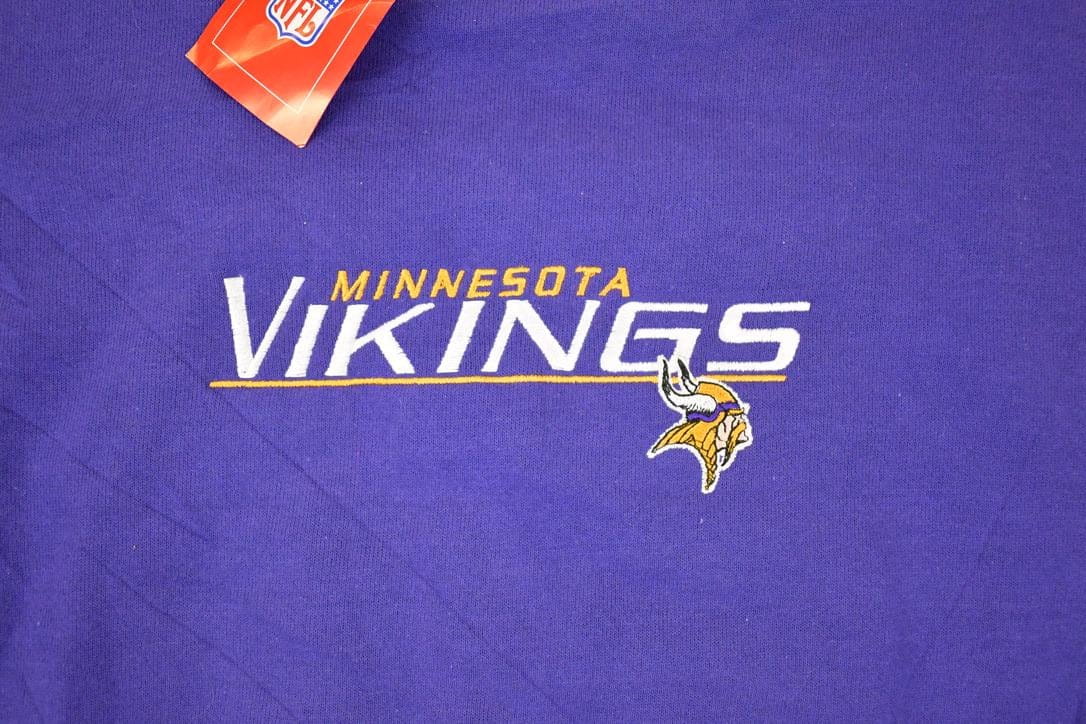 Vintage 1990s Deadstock Minnesota Vikings NFL Crewneck Sweatshirt Mens L / 90's Americana Football Sportswear from propervintagecanada