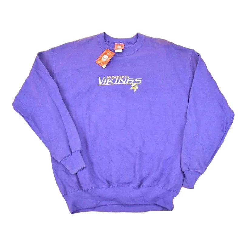 Vintage 1990s Deadstock Minnesota Vikings NFL Crewneck Sweatshirt Mens L / 90's Americana Football Sportswear from propervintagecanada