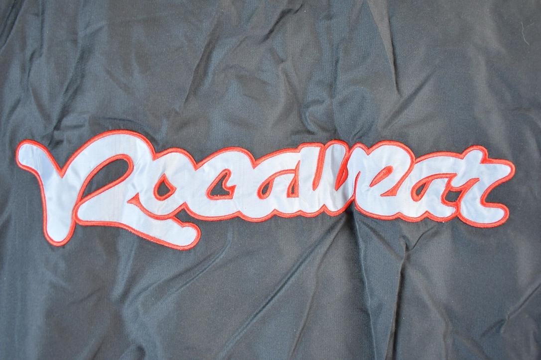 Vintage 1990s Deadstock Rocawear Embroidered Snap Button Hip Hop Satin Jacket from propervintagecanada