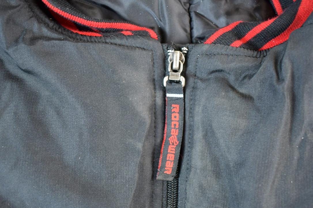 Vintage 1990s Deadstock Rocawear Embroidered Snap Button Hip Hop Satin Jacket from propervintagecanada