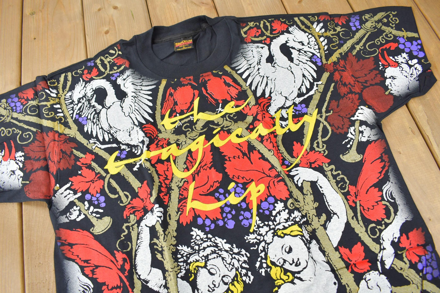 Vintage 1990s Deadstock The Tragically Hip All Over Print Single Stitch Graphic Brockum Band Tee Made in USA from propervintagecanada