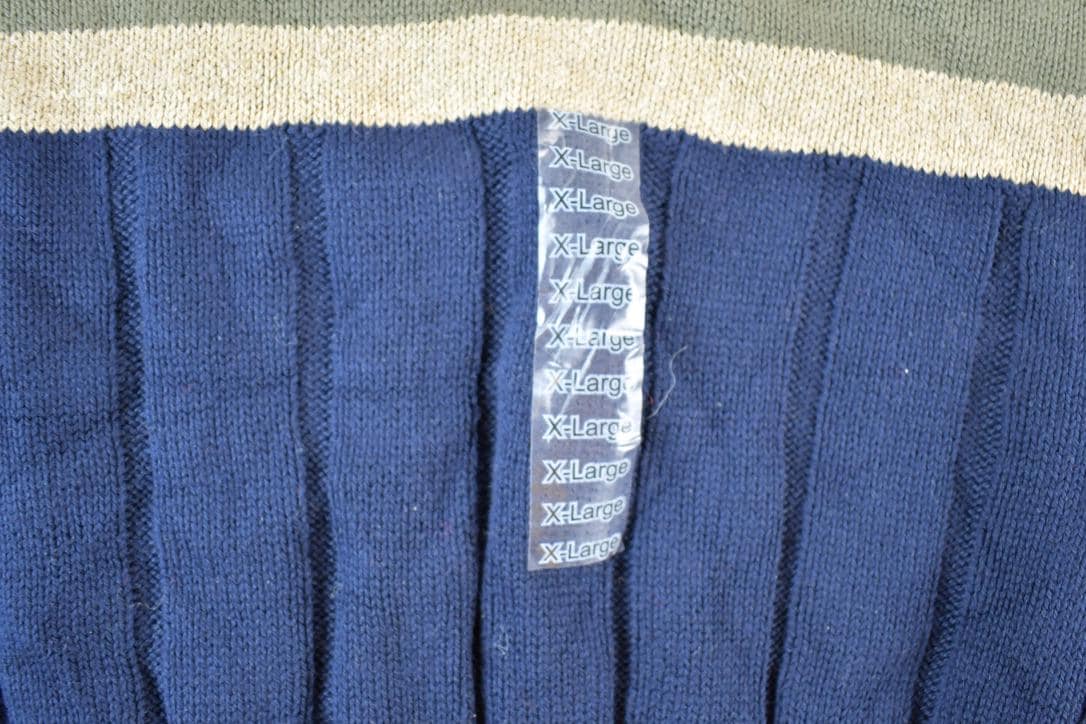 Vintage 1990s Deadstock Trader Bay Knit Abstract Pattern Crewneck Sweater Men's XL from propervintagecanada