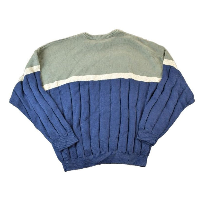 Vintage 1990s Deadstock Trader Bay Knit Abstract Pattern Crewneck Sweater Men's XL from propervintagecanada