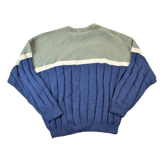 Vintage 1990s Deadstock Trader Bay Knit Abstract Pattern Crewneck Sweater Men's XL from propervintagecanada