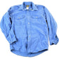 Vintage 1990s Deerskin Navy Button Up Shirt Mens M from propervintagecanada