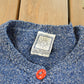 Vintage 1990s Del Mundo Wool Blend Fish Knit Cardigan Sweater Women's L / All Over Print / Pattern Sweater / Outdoors / 90s Knit from propervintagecanada