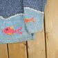 Vintage 1990s Del Mundo Wool Blend Fish Knit Cardigan Sweater Women's L / All Over Print / Pattern Sweater / Outdoors / 90s Knit from propervintagecanada