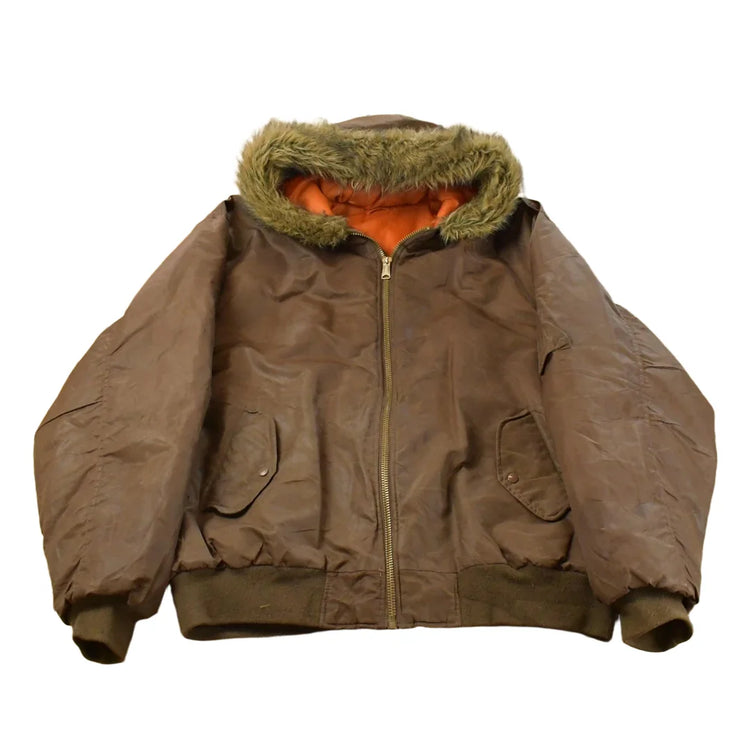 Vintage 1990s Delf USA Parka Flyer Military Bomber Flight Jacket Men's Large from propervintagecanada