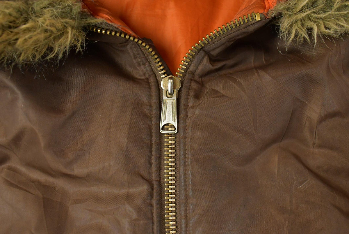 Vintage 1990s Delf USA Parka Flyer Military Bomber Flight Jacket Men's Large from propervintagecanada
