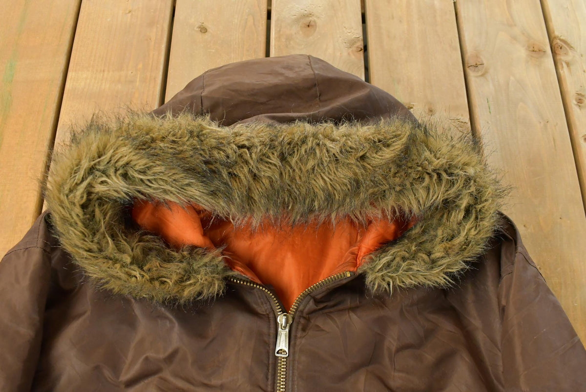 Vintage 1990s Delf USA Parka Flyer Military Bomber Flight Jacket Men's Large from propervintagecanada