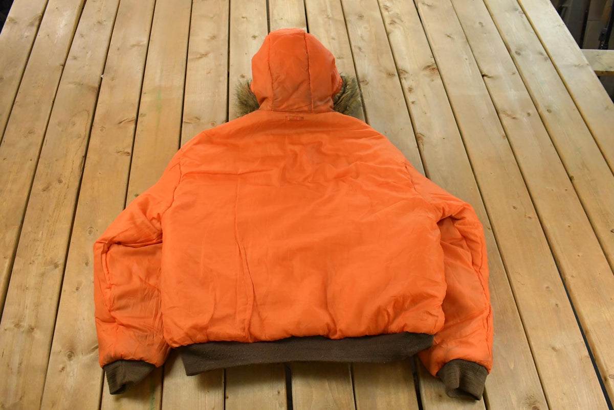 Vintage 1990s Delf USA Parka Flyer Military Bomber Flight Jacket Men's Large from propervintagecanada