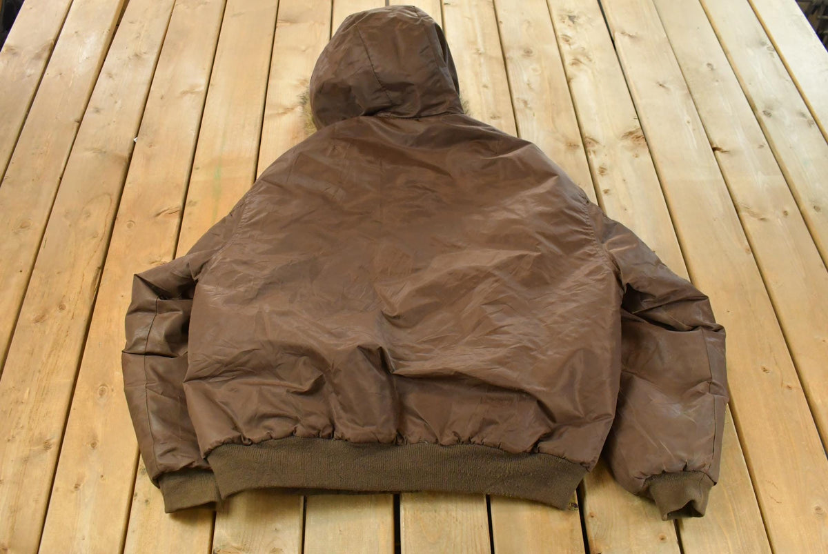 Vintage 1990s Delf USA Parka Flyer Military Bomber Flight Jacket Men's Large from propervintagecanada