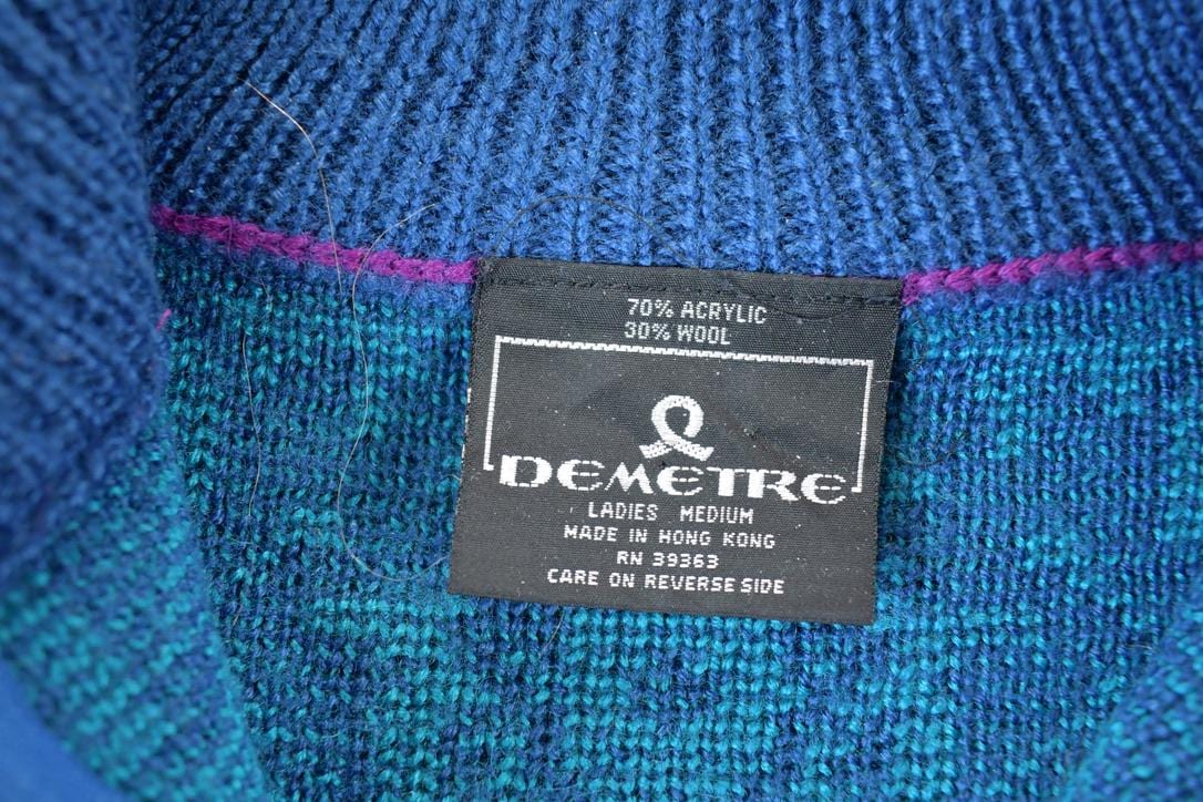 Vintage 1990s Demetree Wool Blend Knit Sweater Men's Medium from propervintagecanada