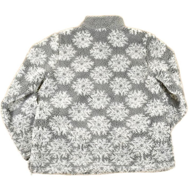 Vintage 1990s Denim And Co AOP Floral Quarter Zip Fleece Outdoorsman Sweater Women's L from propervintagecanada