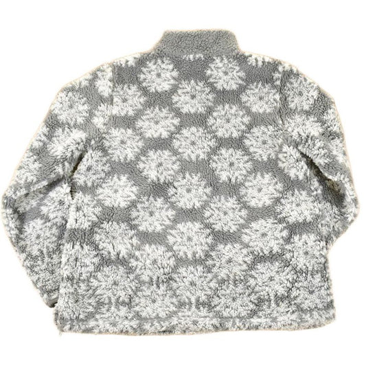 Vintage 1990s Denim And Co AOP Floral Quarter Zip Fleece Outdoorsman Sweater Women's L from propervintagecanada