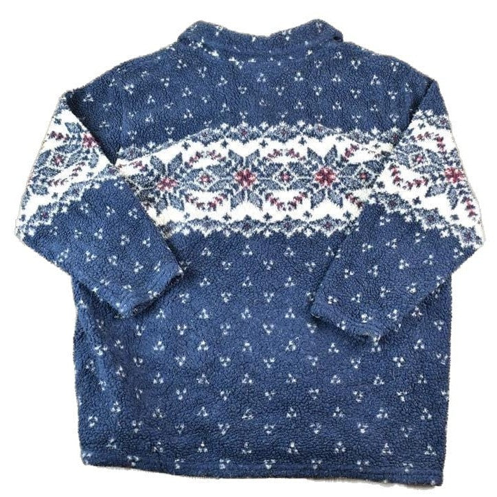 Vintage 1990s Denim And Co Fleece AOP Outdoorsman Sweater Men's 3XL from propervintagecanada