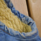 Vintage 1990s Denim Jean Sherpa Lined Vest Men's Small from propervintagecanada