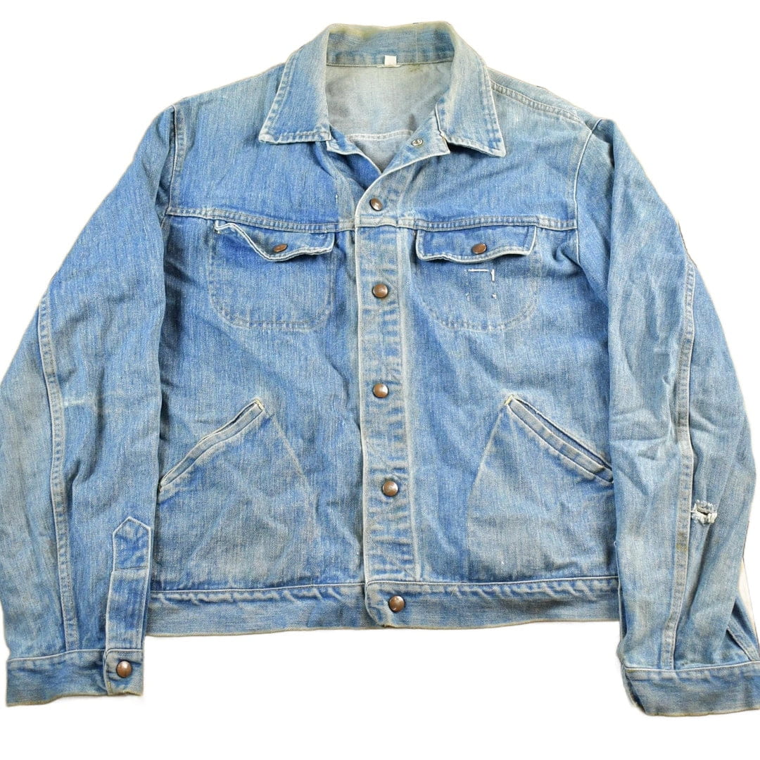 Vintage 1990s Denim Jean Trucker Jacket Men's Large from propervintagecanada