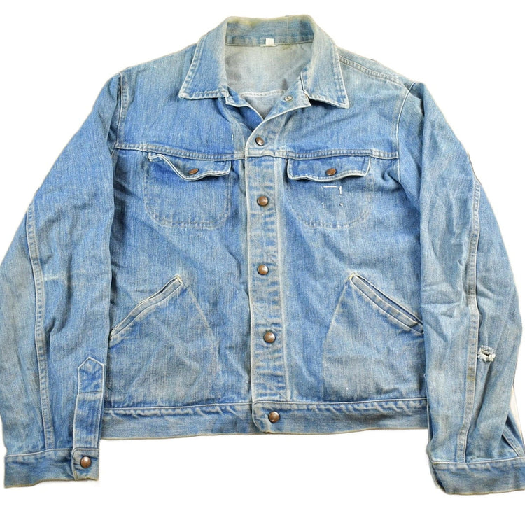 Vintage 1990s Denim Jean Trucker Jacket Men's Large from propervintagecanada