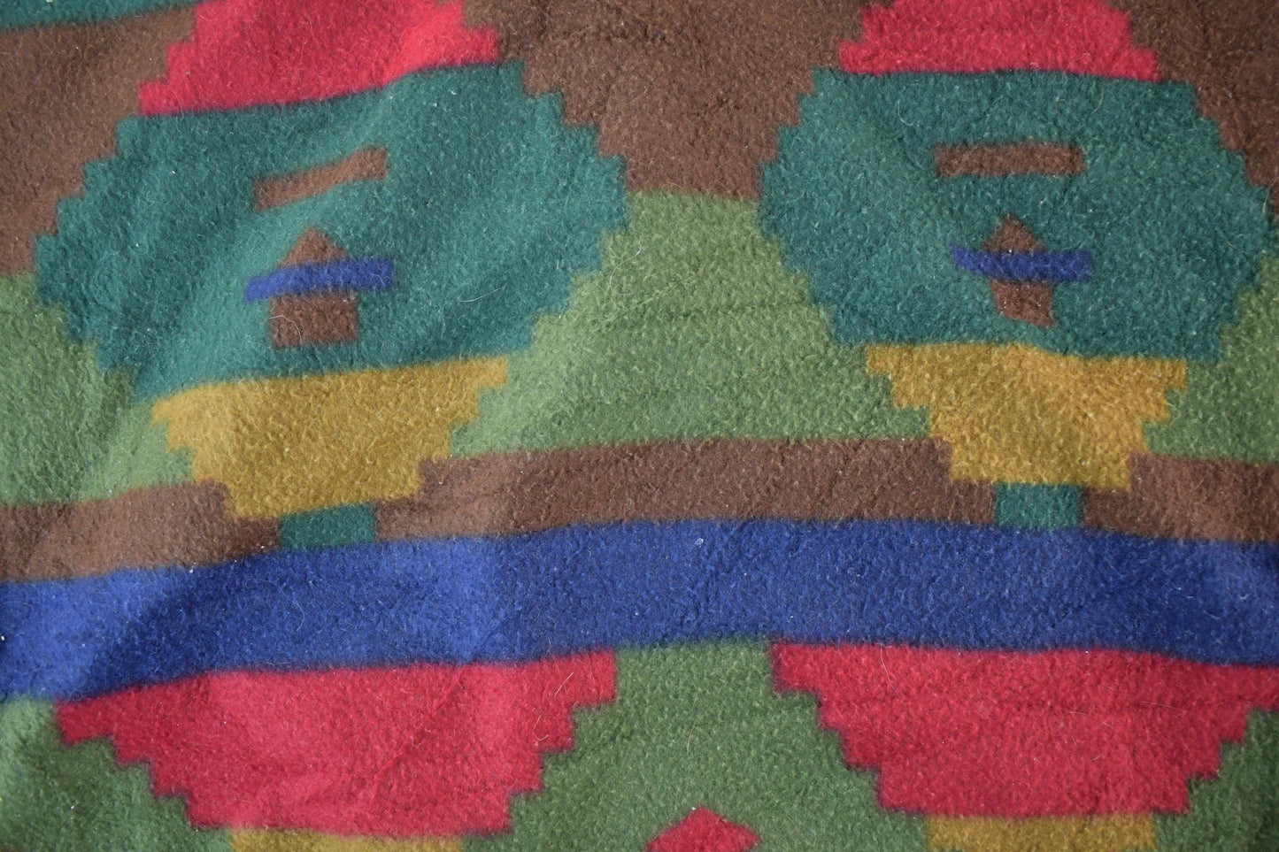 Vintage 1990s Denim Republic Aztec Pattern Fleece Hoodie Men's Medium from propervintagecanada