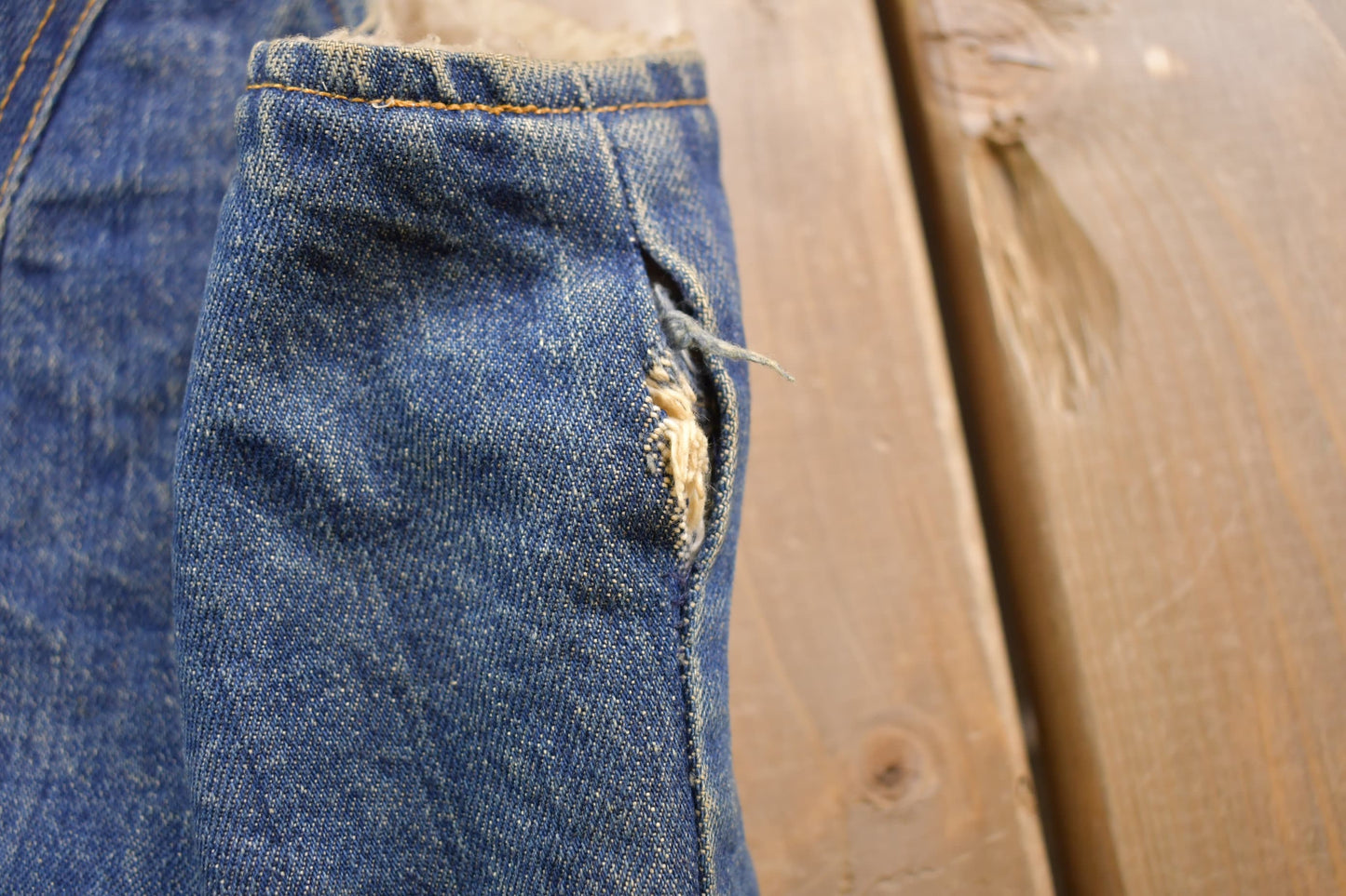 Vintage 1990s Denim Sherpa Lined Vest Men's Medium from propervintagecanada