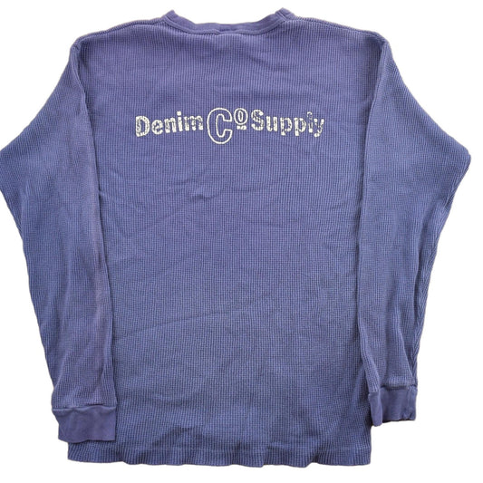 Vintage 1990s Denim Supply Co Waffle Knit Graphic Shirt Men's Large from propervintagecanada