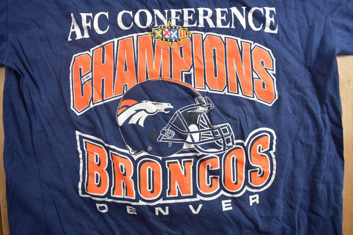 Vintage 1990s Denver Broncos Afc Champs NFL Graphic T-Shirt Men's XL from propervintagecanada