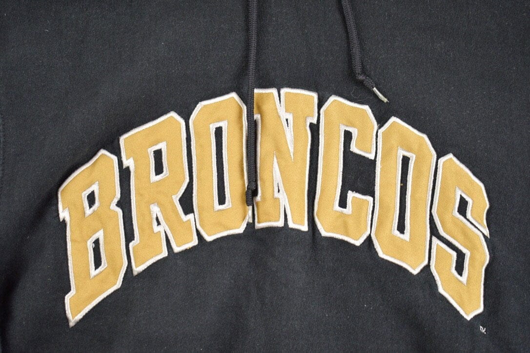 Vintage 1990s Denver Broncos NFL Hooded Sweatshirt Men's Large from propervintagecanada