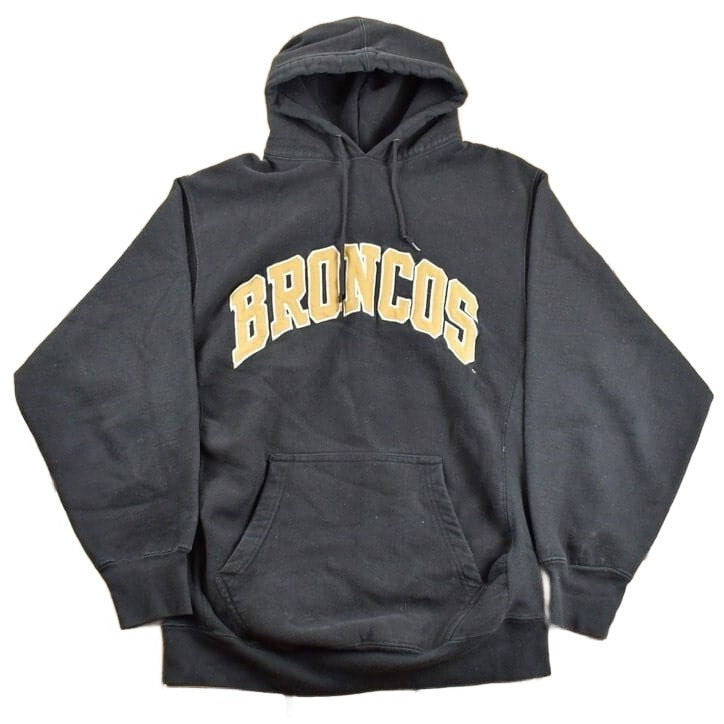 Vintage 1990s Denver Broncos NFL Hooded Sweatshirt Men's Large from propervintagecanada