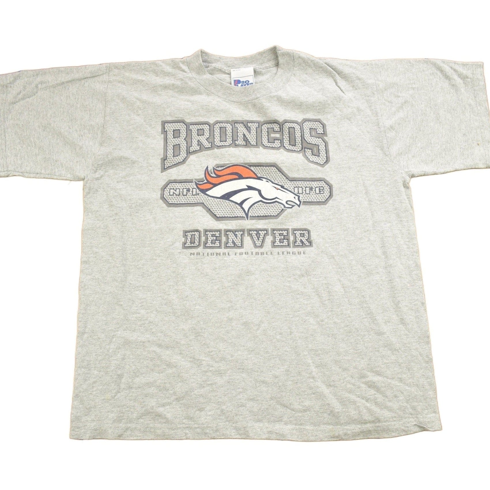 Vintage 1990s Denver Broncos NFL Pro Player Graphic T-Shirt Youth Large from propervintagecanada