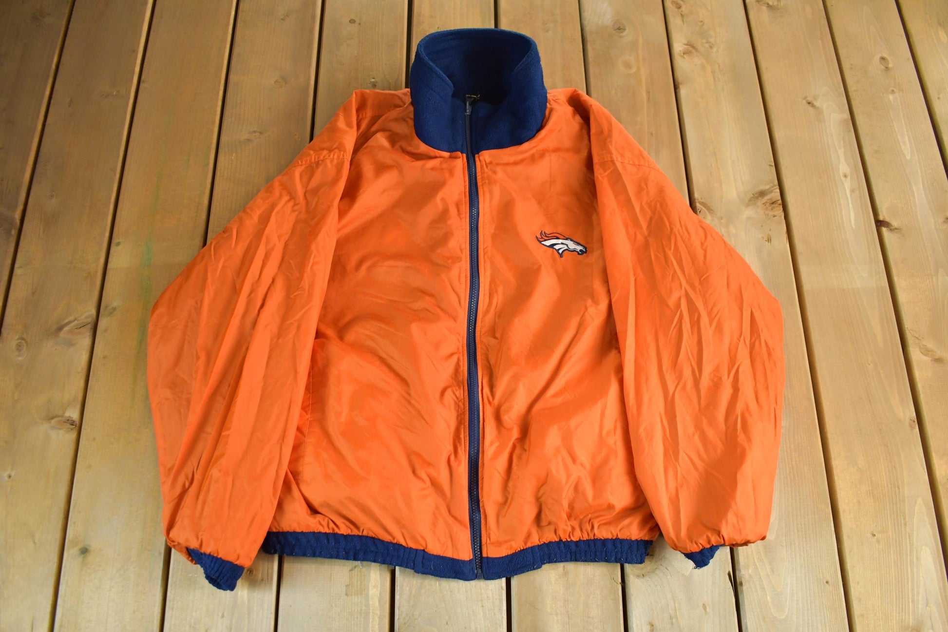 Vintage 1990s Denver Broncos NFL Reversible Jacket Men's Medium from propervintagecanada