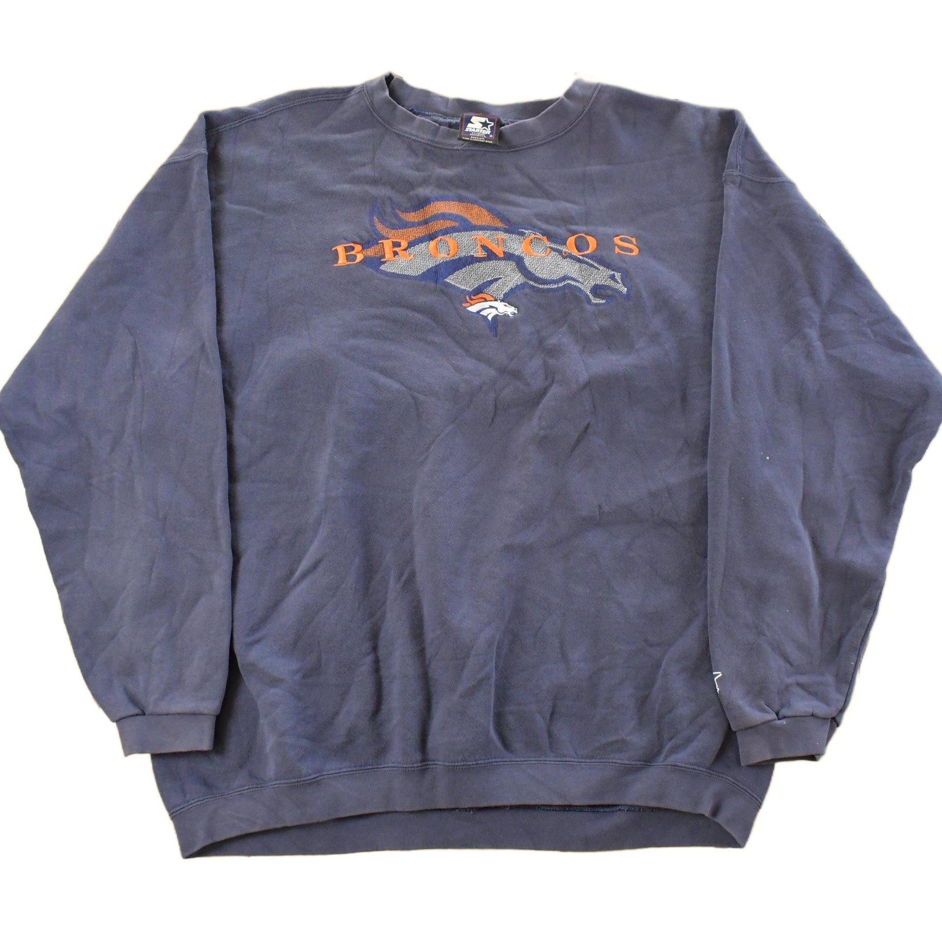 Vintage 1990s Denver Broncos Starter NFL Crewneck Sweatshirt Men's XL from propervintagecanada