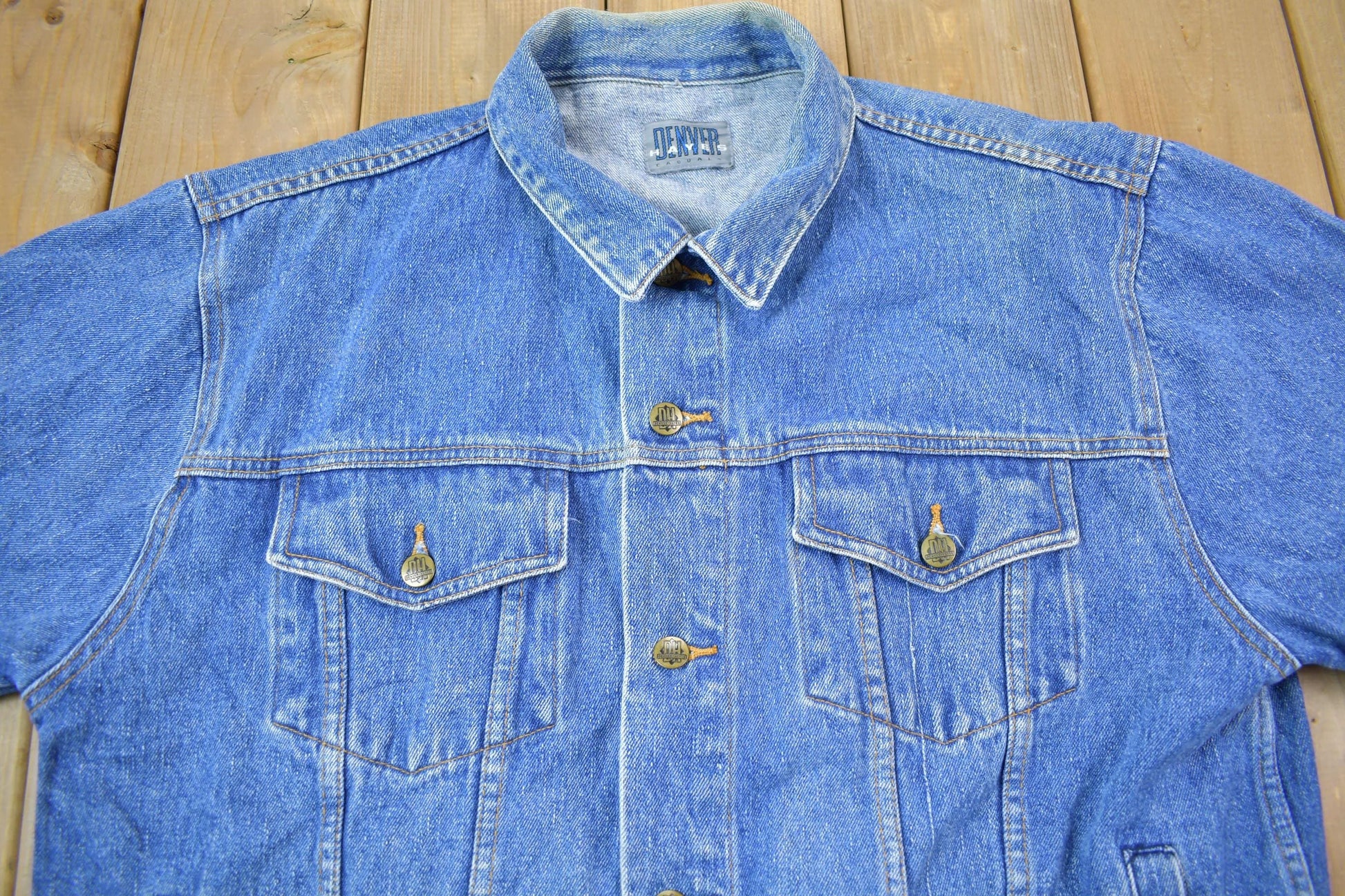 Vintage 1990s Denver Hayes Button Down Jean Jacket Size Large Men's Large from propervintagecanada