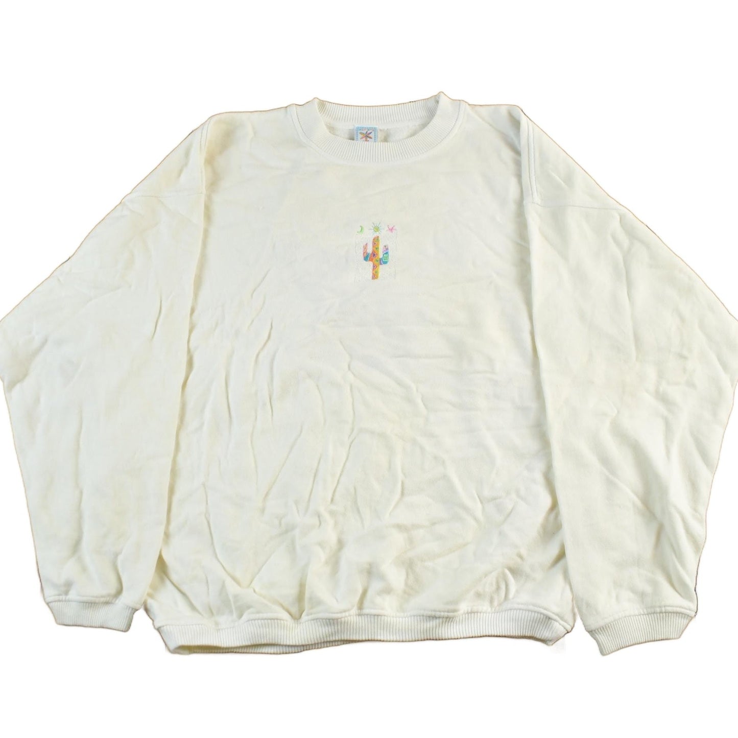 Vintage 1990s Desert Cactus Embroidered Crewneck Sweatshirt Men's L-XL from propervintagecanada