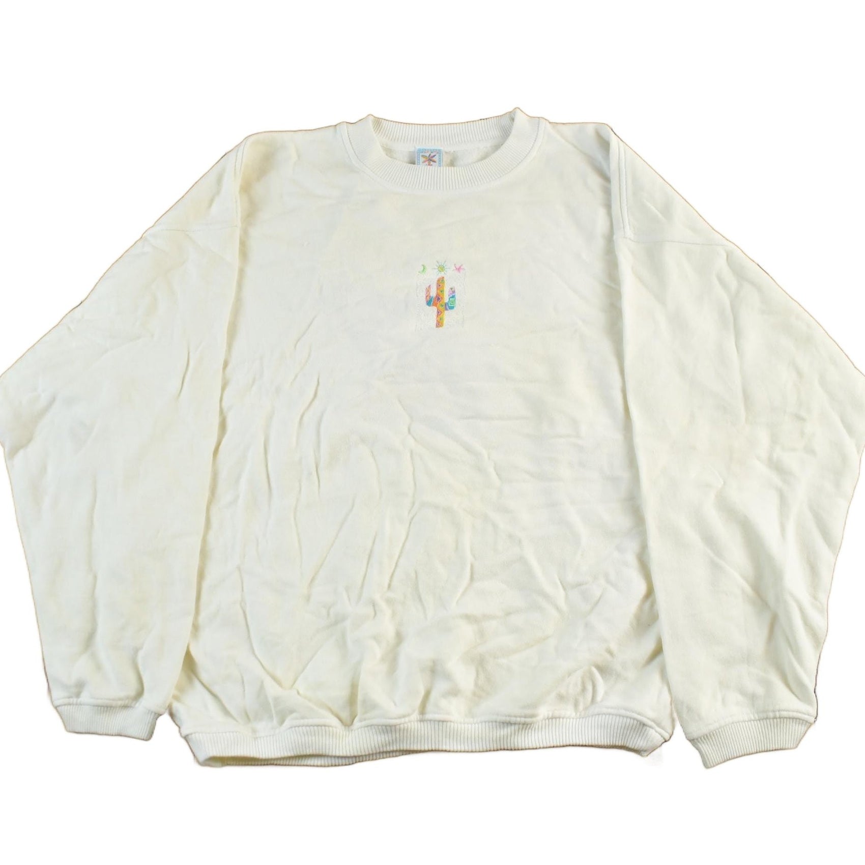 Vintage 1990s Desert Cactus Embroidered Crewneck Sweatshirt Men's L-XL from propervintagecanada