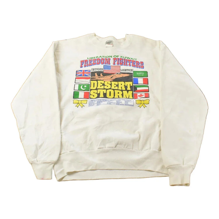 Vintage 1990s Desert Storm Crewneck Sweatshirt Men's M / 90s Crewneck / Souvenir Sweater / Streetwear / Vintage Military / 90s Desert Storm from propervintagecanada