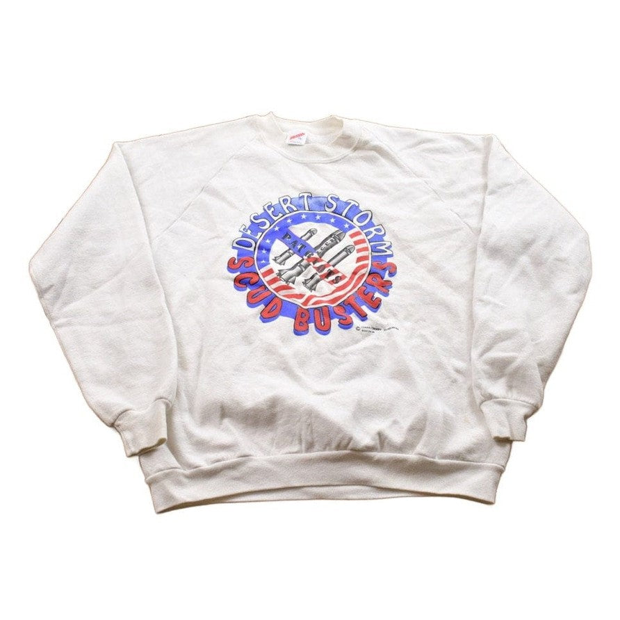 Vintage 1990s Desert Storm Scud Busters Military Crewneck Sweatshirt from propervintagecanada
