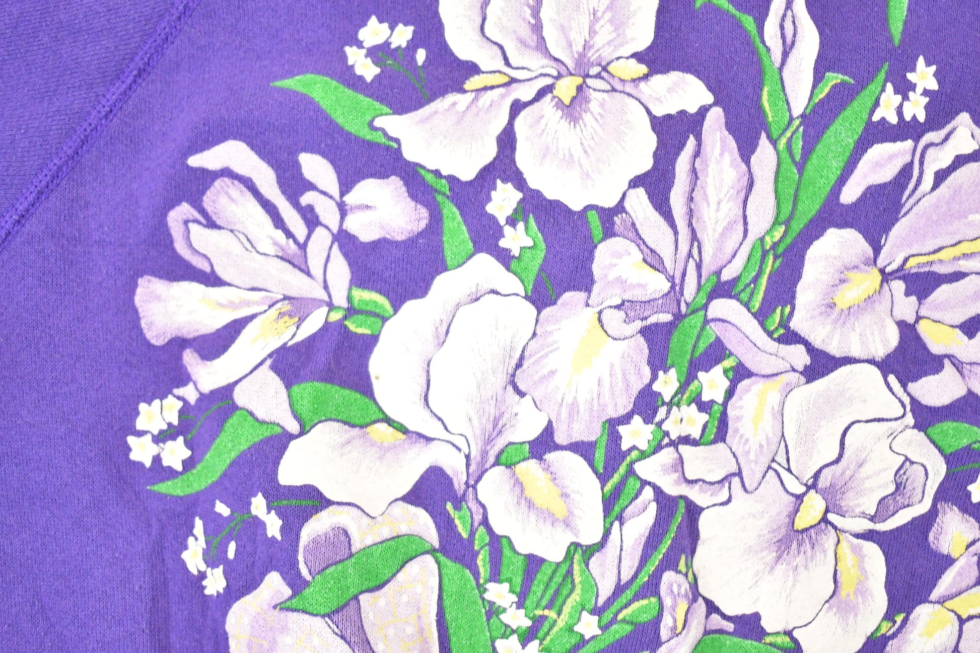 Vintage 1990s Design Pointe Floral Collared Graphic Print Crewneck Sweatshirt Women's M / Made In USA / 90's Destination Sweater from propervintagecanada