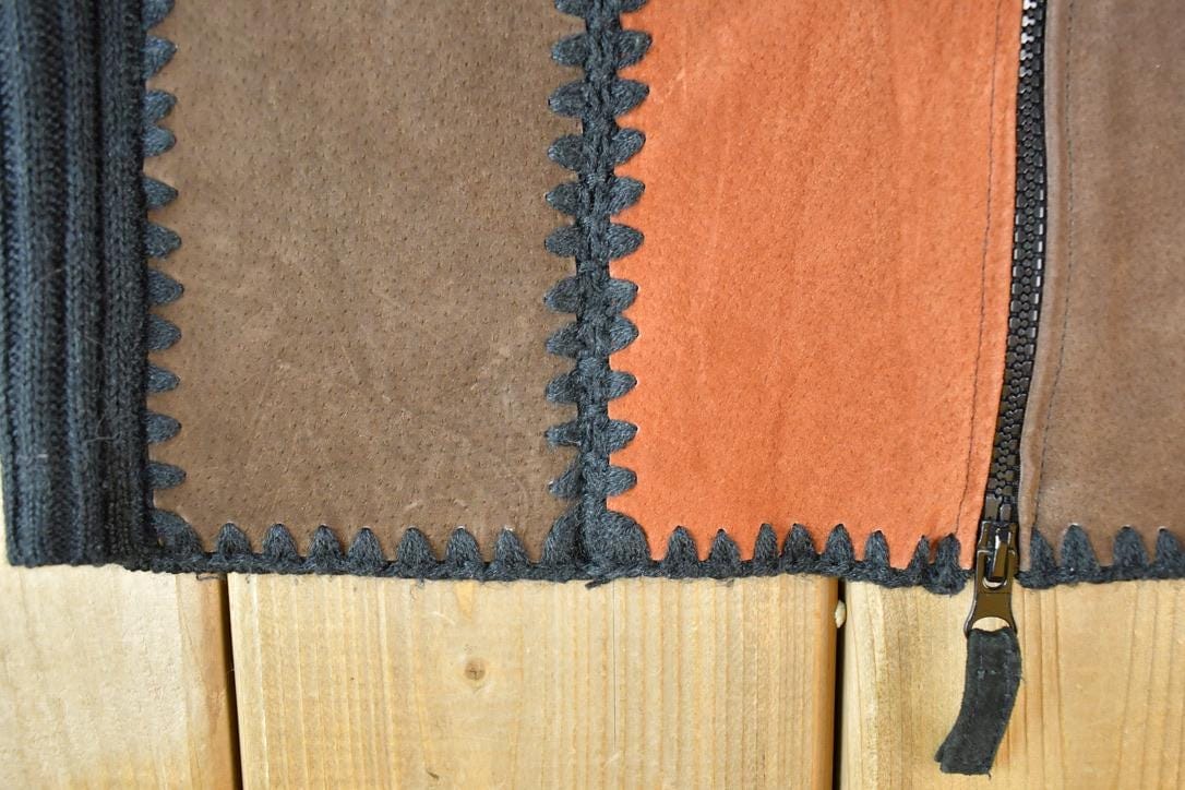 Vintage 1990s Designer Studio Knit Abstract Pattern Crewneck Sweater Vest Women's M from propervintagecanada