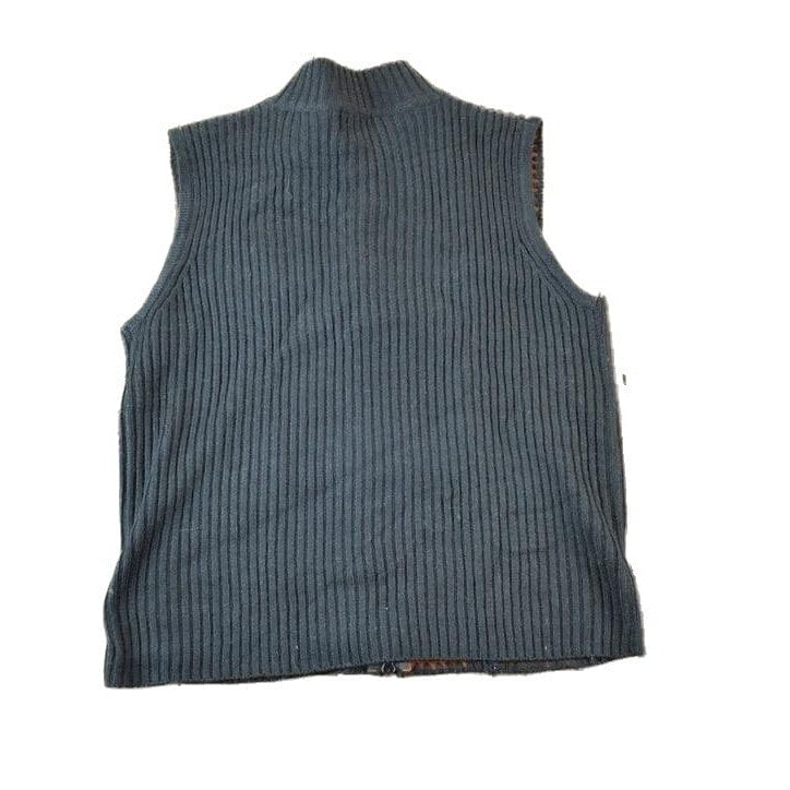 Vintage 1990s Designer Studio Knit Abstract Pattern Crewneck Sweater Vest Women's M from propervintagecanada