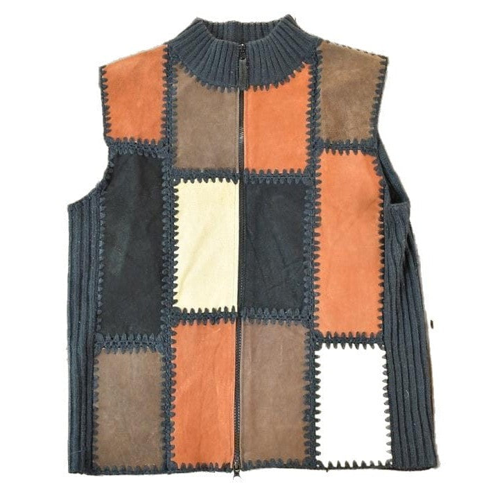 Vintage 1990s Designer Studio Knit Abstract Pattern Crewneck Sweater Vest Women's M from propervintagecanada
