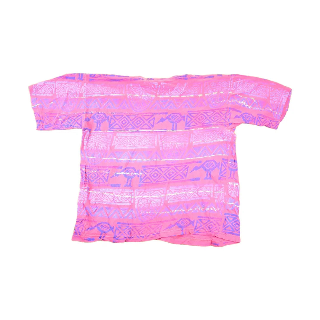 Vintage 1990s Destination LA Souvenir AOP Neon T-Shirt Men's L from propervintagecanada