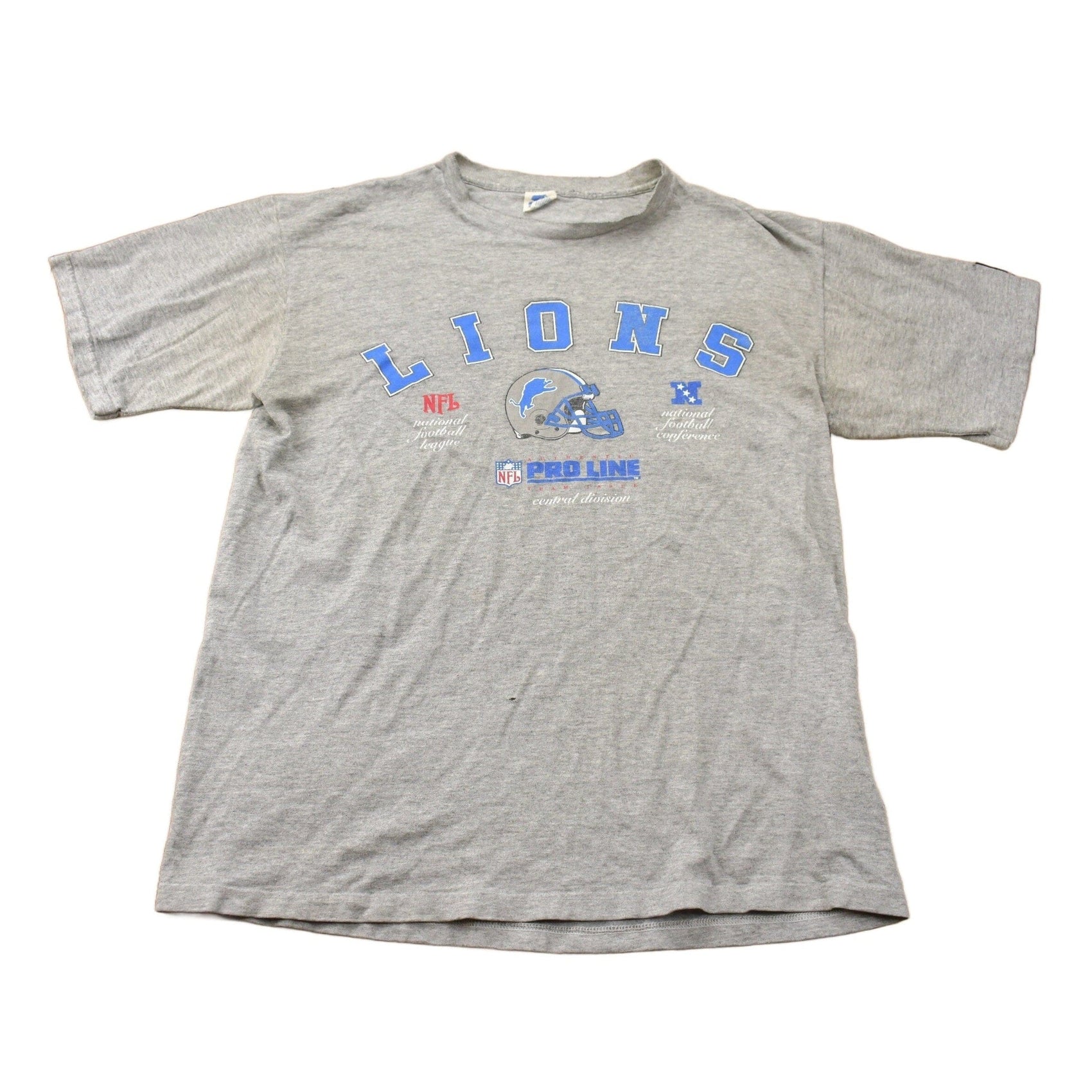 Vintage 1990s Detroit Lions Helmet NFL Starter Pro Line T Shirt Men's XL from propervintagecanada