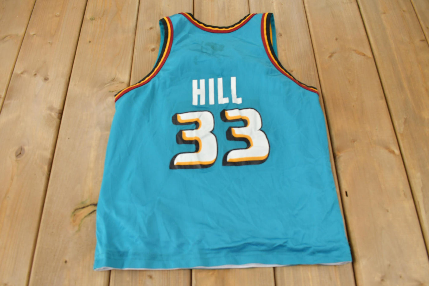 Vintage 1990s Detroit Pistons NBA Grant Hill Reversible Basketball Jersey Youth L from propervintagecanada