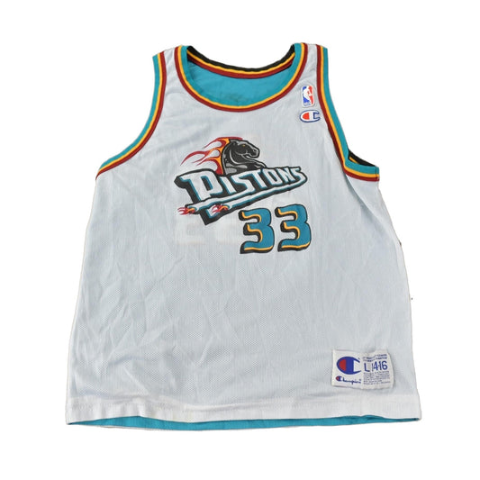 Vintage 1990s Detroit Pistons NBA Grant Hill Reversible Basketball Jersey Youth L from propervintagecanada