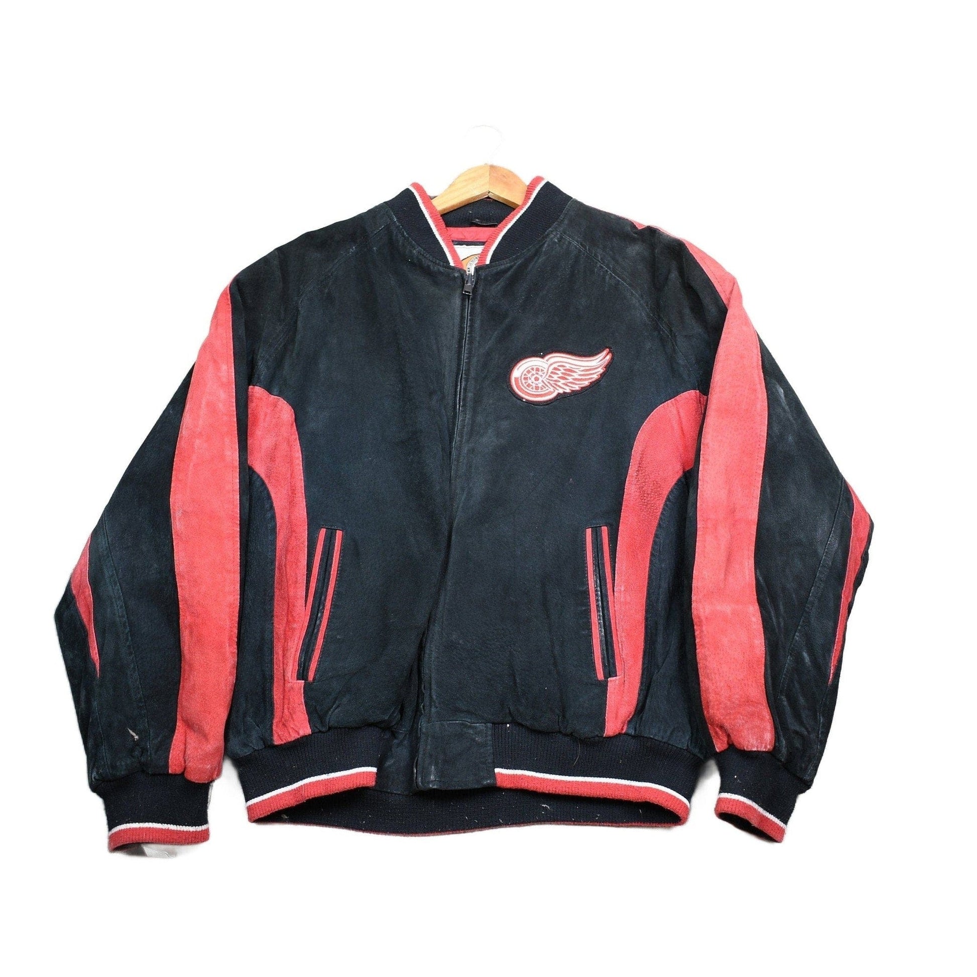 Vintage 1990s Detroit Red Wings NHL 90s Bomber Jacket Men's Large from propervintagecanada