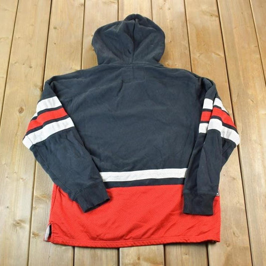 Vintage 1990s Detroit Red Wings NHL CCM Hockey Hoodie Jersey Sweatshirt Youth LargeMen's Medium