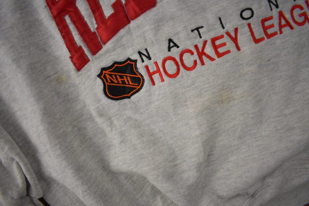 Vintage 1990s Detroit Red Wings NHL Embroidered Crewneck Sweatshirt Men's XL from propervintagecanada