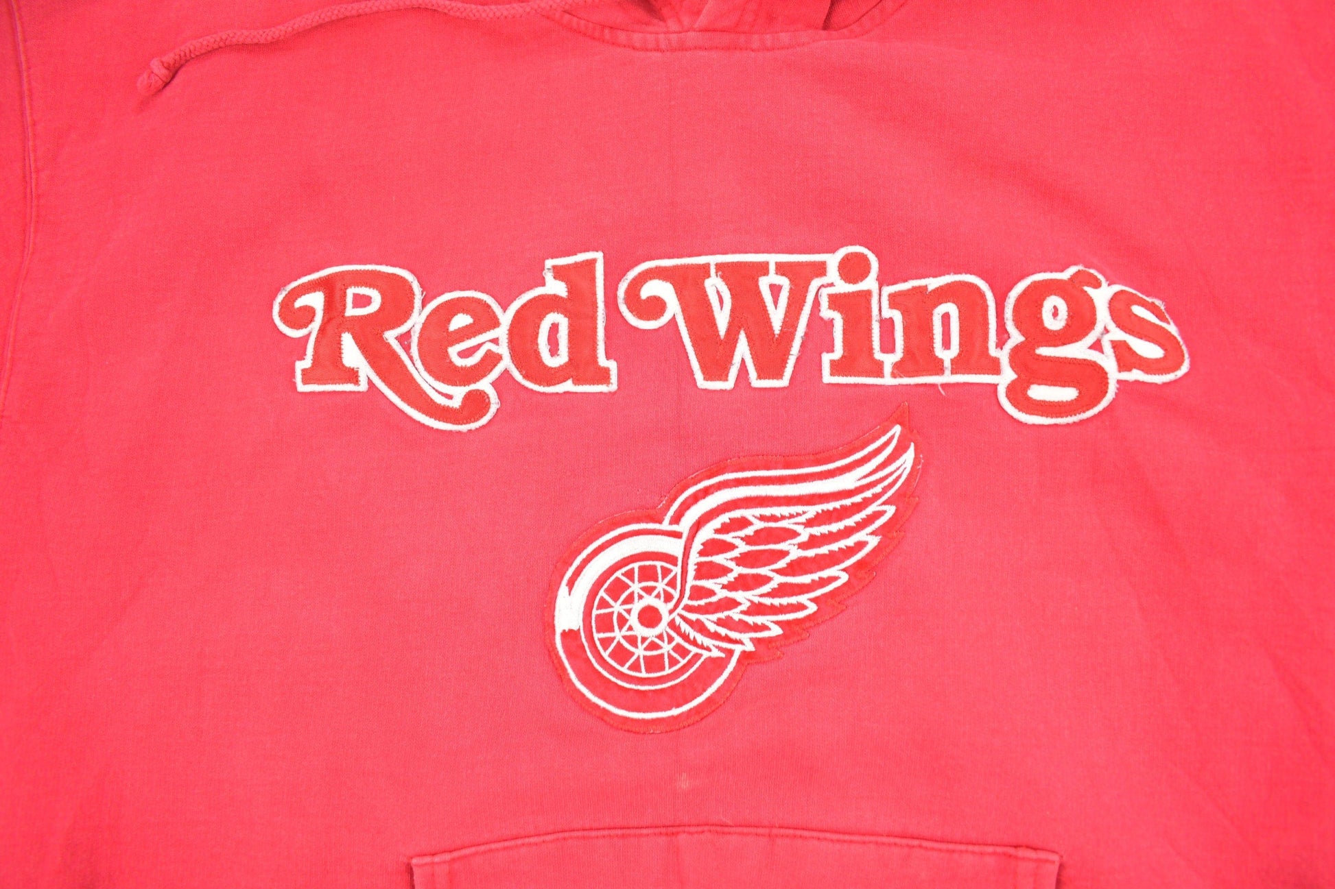 Vintage 1990s Detroit Red Wings NHL Embroidered Hoodie Men's XL from propervintagecanada