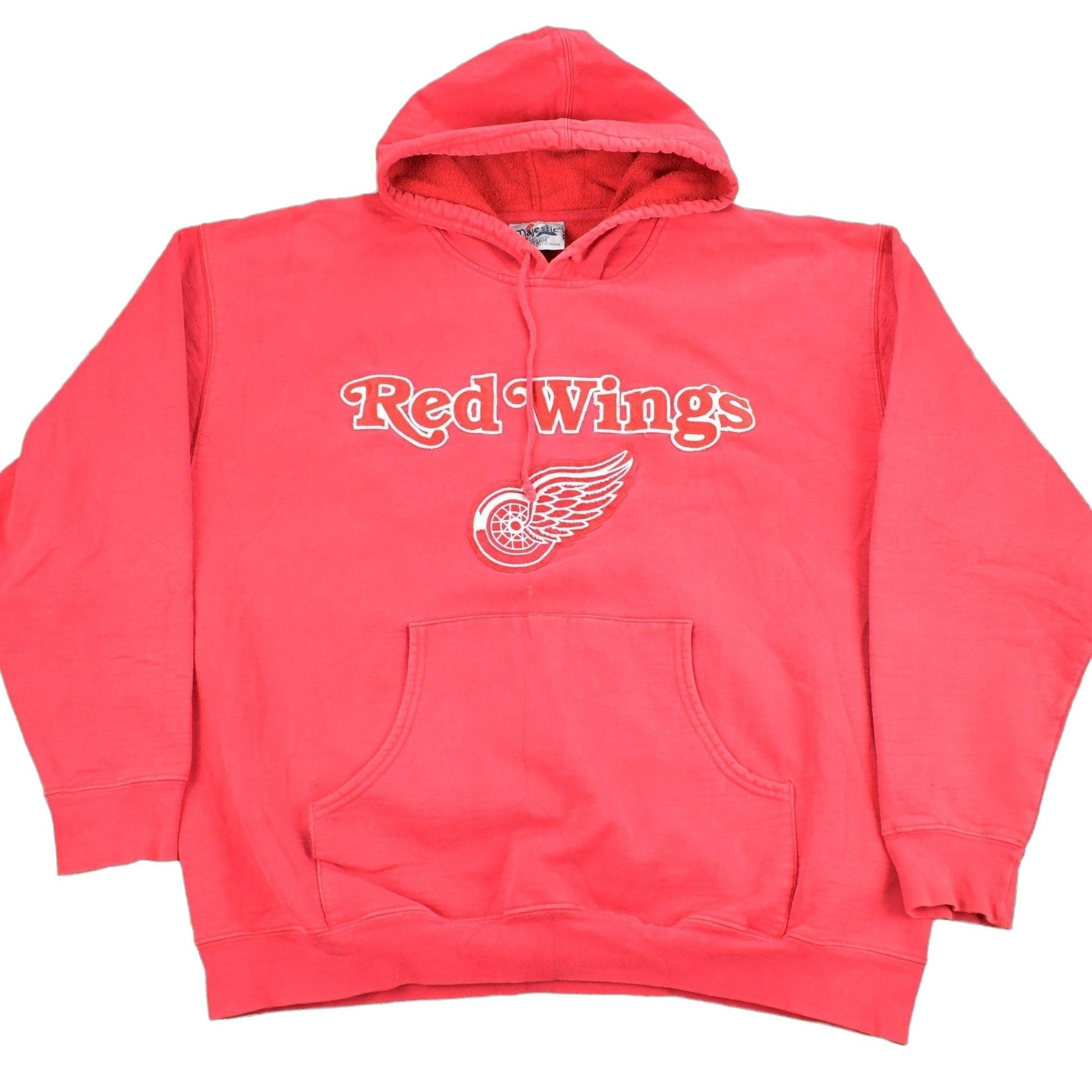 Vintage 1990s Detroit Red Wings NHL Embroidered Hoodie Men's XL from propervintagecanada